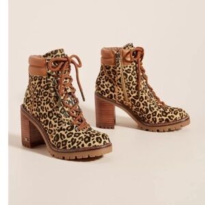 Sam Edelman Anthropologie Sade Lace-Up Hiker Ankle Boots 8.5 Maximalist Mob Wife